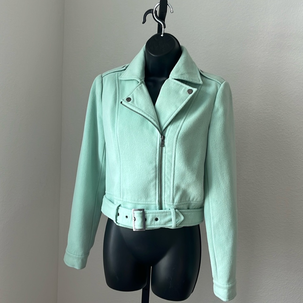Sparkle & Fade Fleece Biker Jacket. Preloved